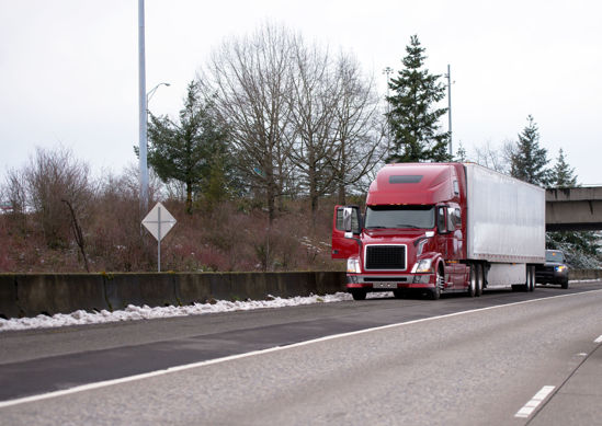 semi truck pulled over by police