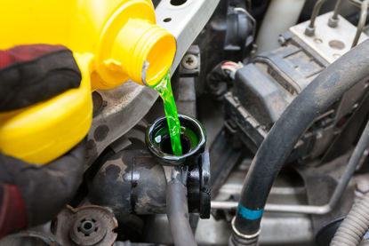 coolant being added to engine