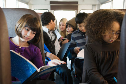 children on a school bus