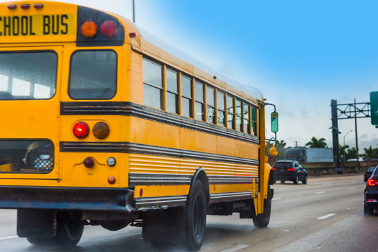 school bus on road